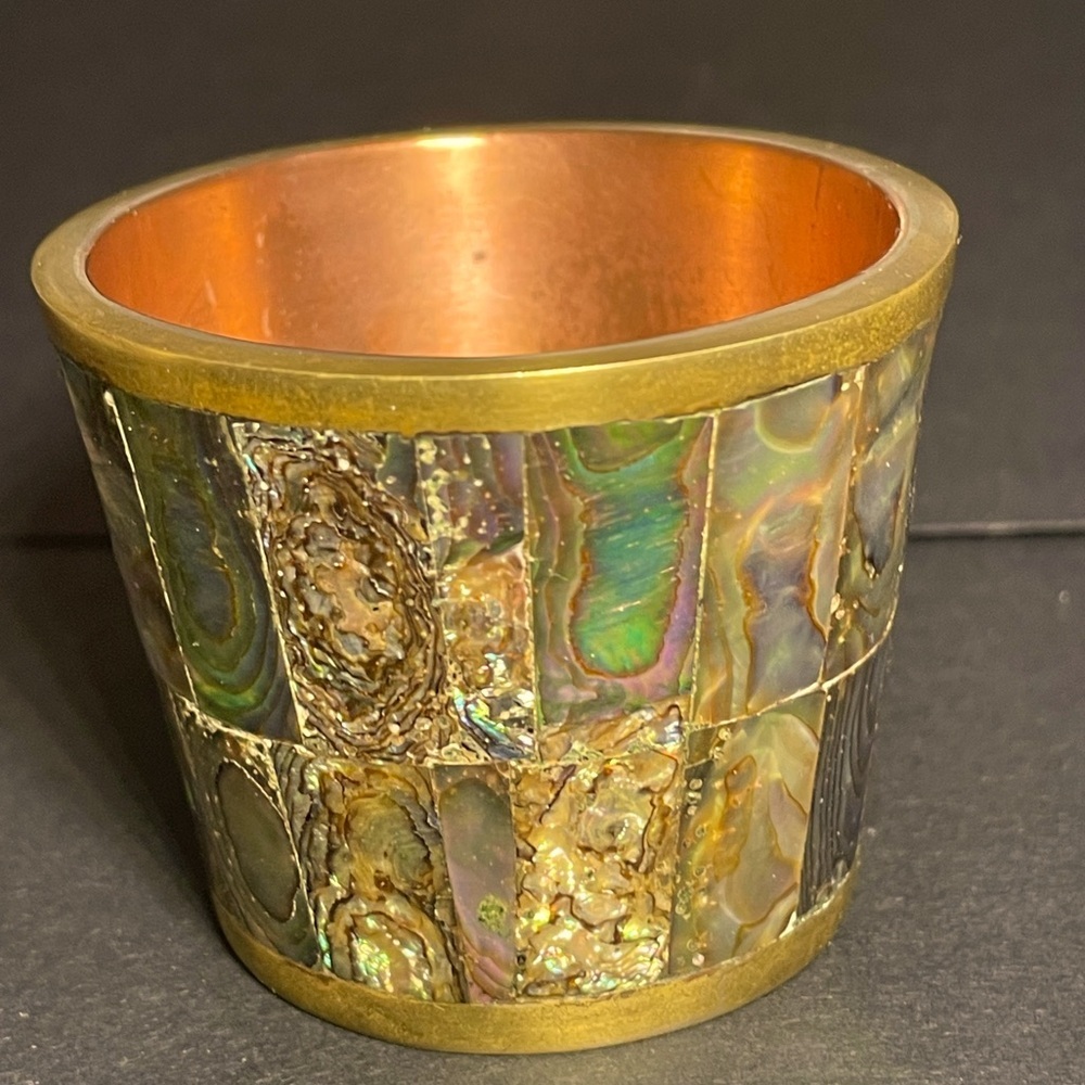 vintage Joco silver modernist marked 975 Taxco abalone cup 147 grams!